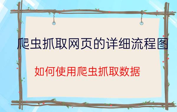 爬虫抓取网页的详细流程图 如何使用爬虫抓取数据？